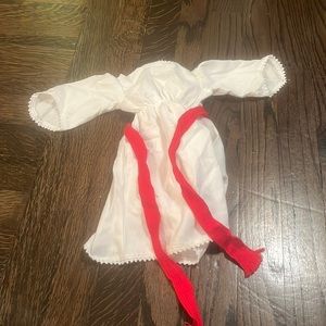 American Girl Doll Kristin's White Santa Lucia Gown with Red Belt